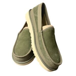 UGG Dex Slip On Loafer Mens 11.5 Moss Green Suede Comfort Casual Shoes New